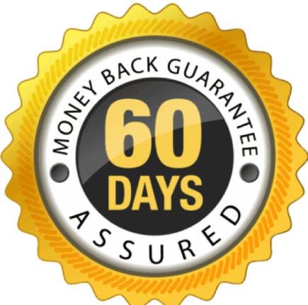 refund policy icon representing a 60 day satisfaction guarantee